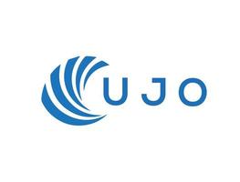 ujo lettre logo conception sur blanc Contexte. ujo Créatif cercle lettre logo concept. ujo lettre conception. vecteur