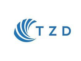 tzd lettre logo conception sur blanc Contexte. tzd Créatif cercle lettre logo concept. tzd lettre conception. vecteur