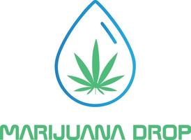 marijuana laissez tomber vecteur logo