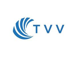 tvv lettre logo conception sur blanc Contexte. tvv Créatif cercle lettre logo concept. tvv lettre conception. vecteur