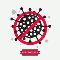 arrêter l'art vectoriel de coronavirus