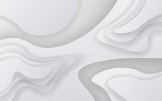 papier blanc coupé fond. décoration abstraite réaliste en papier découpé texturée avec un motif de points de demi-teintes gravés. toile de fond 3d avec des couches de forme de cercle. illustration vectorielle eps10. vecteur