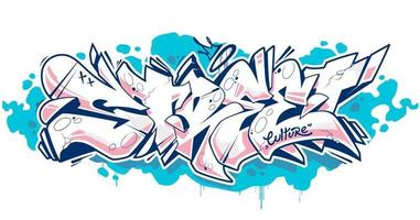 rue graffiti lettrage art vectoriel