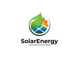 renouvelable solaire énergie logo conception icône modèle. vecteur