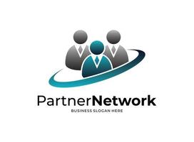 équipe communauté les partenaires logo modèle. social réseau entreprise l'image de marque identité vecteur