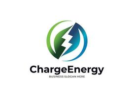 charge énergie logo icône vecteur modèle