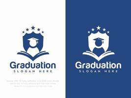 l'obtention du diplôme ou éducation logo vecteur