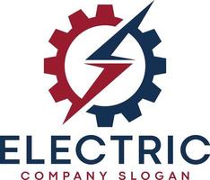 équipement électrique boulon logo vecteur