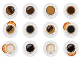 tasse de café vector design illustration set isolé sur fond blanc