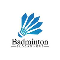 modèle de conception d'icône vectorielle de logo de badminton. logo d'icône de volant de badminton. vecteur de modèle de logo de sport de badminton. concept de logo de club de sport