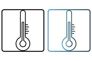 thermomètre icône illustration. icône en relation à bébé se soucier. contour icône style. Facile vecteur conception modifiable