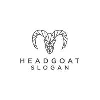 tête chèvre logo conception icône vecteur