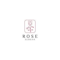 Rose logo conception icône vecteur