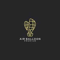 air ballon ligne icône vecteur ligne icône