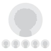 ensemble d'avatars d'utilisateurs Web. silhouette de personne anonyme. icône de profil social. illustration vectorielle.