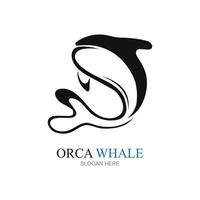 illustration vectorielle du logo orca sur un design tendance. vecteur