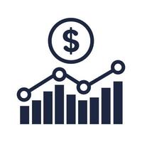 bleu et blanc isoler Commerce graphique affaires financier plat icône éléments vecteur