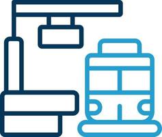 conception d'icône de vecteur de plate-forme de train