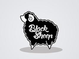 texte et mouton gras noir vecteur