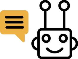 conception d'icône de vecteur de chatbot