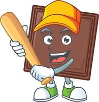 un mordre Chocolat bar dessin animé personnage style vecteur