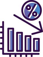 conception d'icône de vecteur de taux