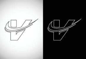 initiale lettre v avec une swoosh ligne style artistique logo. moderne vecteur logotype pour affaires et entreprise identité.