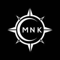 mnk abstrait monogramme bouclier logo conception sur noir Contexte. mnk Créatif initiales lettre logo. vecteur