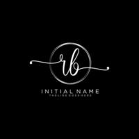 initiale rb féminin logo collections modèle. écriture logo de initiale signature, mariage, mode, bijoux, boutique, floral et botanique avec Créatif modèle pour tout entreprise ou entreprise. vecteur