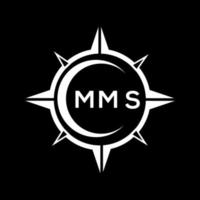 mms abstrait monogramme bouclier logo conception sur noir Contexte. mms Créatif initiales lettre logo. vecteur