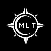 mlt abstrait monogramme bouclier logo conception sur noir Contexte. mlt Créatif initiales lettre logo. vecteur