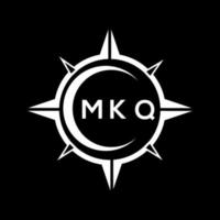 MKQ abstrait monogramme bouclier logo conception sur noir Contexte. MKQ Créatif initiales lettre logo. vecteur