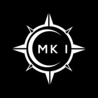 mki abstrait monogramme bouclier logo conception sur noir Contexte. mki Créatif initiales lettre logo. vecteur