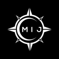 mij abstrait monogramme bouclier logo conception sur noir Contexte. mij Créatif initiales lettre logo. vecteur