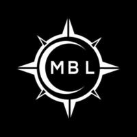 mbl abstrait monogramme bouclier logo conception sur noir Contexte. mbl Créatif initiales lettre logo. vecteur