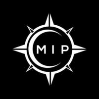 mip abstrait monogramme bouclier logo conception sur noir Contexte. mip Créatif initiales lettre logo. vecteur