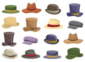 vieil homme rétro chapeau vector illustration design set isolé sur fond blanc