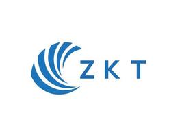 zkt lettre logo conception sur blanc Contexte. zkt Créatif cercle lettre logo concept. zkt lettre conception. vecteur