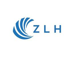 zlh lettre logo conception sur blanc Contexte. zlh Créatif cercle lettre logo concept. zlh lettre conception. vecteur