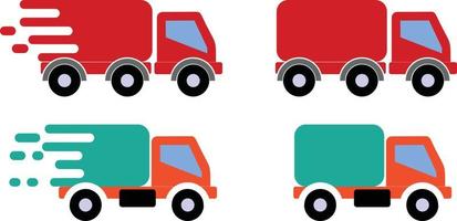 isométrique un camion image icône logo élément vecteur graphique conception illustration livraison transports