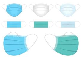 illustration de conception de vecteur de masque médical isolé sur fond blanc