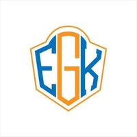 egk abstrait monogramme bouclier logo conception sur blanc Contexte. egk Créatif initiales lettre logo. vecteur