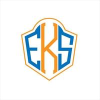 eks abstrait monogramme bouclier logo conception sur blanc Contexte. eks Créatif initiales lettre logo. vecteur