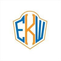 ekw abstrait monogramme bouclier logo conception sur blanc Contexte. ekw Créatif initiales lettre logo. vecteur