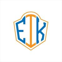 Eik abstrait monogramme bouclier logo conception sur blanc Contexte. Eik Créatif initiales lettre logo. vecteur