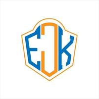 ejk abstrait monogramme bouclier logo conception sur blanc Contexte. ejk Créatif initiales lettre logo. vecteur