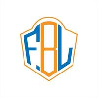 fbl abstrait monogramme bouclier logo conception sur blanc Contexte. fbl Créatif initiales lettre logo. vecteur