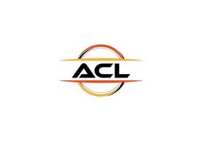 acl lettre royalties mandala forme logo. acl brosse art logo. acl logo pour une entreprise, entreprise, et commercial utiliser. vecteur