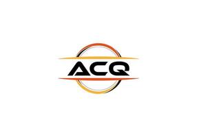 acq lettre royalties mandala forme logo. acq brosse art logo. acq logo pour une entreprise, entreprise, et commercial utiliser. vecteur