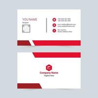 carte de visite entreprise minimaliste rouge vecteur